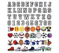 Lettres, Chiffres et Breloques de Sport pour la Décoration de Chaussures Clog, Cadeau de Basket-ball, Baseball, Hockey, Softball, Soccer et Football pour Garçons, Enfants, Adolescents et Adultes