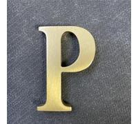 Lettres Chiffres Laiton Massif 6,6cm - Autocollant 3D - Chiffre Boite aux Lettres Exterieure & Porte - Idéal pour Marquer les Numéros d'Adresse des Maisons - Sans Perçage