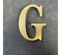 Lettres Chiffres Laiton Massif 6,6cm - Autocollant 3D - Chiffre Boite aux Lettres Exterieure & Porte - Idéal pour Marquer les Numéros d'Adresse des Maisons - Sans Perçage