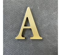 Lettres Chiffres Laiton Massif 6,6cm - Autocollant 3D - Chiffre Boite aux Lettres Exterieure & Porte - Idéal pour Marquer les Numéros d'Adresse des Maisons - Sans Perçage