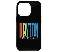 Lettres colorées de Dayton avec horizon de Dayton Ohio Souvenir Coque pour iPhone 13 Pro