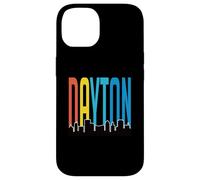 Lettres colorées de Dayton avec horizon de Dayton Ohio Souvenir Coque pour iPhone 14