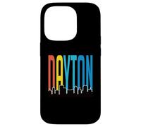 Lettres colorées de Dayton avec horizon de Dayton Ohio Souvenir Coque pour iPhone 14 Pro