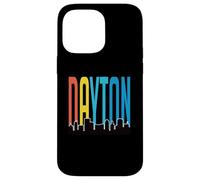 Lettres colorées de Dayton avec horizon de Dayton Ohio Souvenir Coque pour iPhone 14 Pro Max