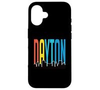 Lettres colorées de Dayton avec horizon de Dayton Ohio Souvenir Coque pour iPhone 16