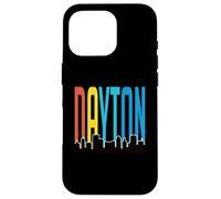 Lettres colorées de Dayton avec horizon de Dayton Ohio Souvenir Coque pour iPhone 16 Pro