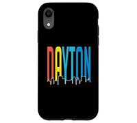 Lettres colorées de Dayton avec horizon de Dayton Ohio Souvenir Coque pour iPhone XR