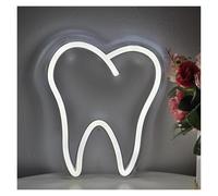 Lettres colorées Intérieur Luminaires Enseigne Au Néon Dentaire À Dents Blanches Pour Salle Dentaire Magasin Fête Pub Hôpital Mur LED Décoration Artistique Alimenté Par USB 17cm×20cm