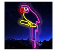 Lettres colorées Intérieur Luminaires Enseigne Au Néon Perroquet Pour Décoration Murale, Lumière LED Pour Chambre De Fille, Chambre À Coucher, Salon, Panneau Lumineux 23cm×40cm