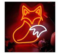 Lettres colorées Intérieur Luminaires Enseigne Au Néon Renard Pour Décoration Murale Lumière LED D'art Animal Alimenté Par USB Pour Chambre À Coucher Salon Boutique Bar Club Fête, 30cm×34cm