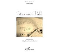 Lettres contre l'oubli - Anne Pouget - L'harmattan - broché - Essai