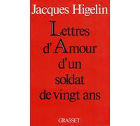 Lettres d'amour d'un soldat de vingt ans - Jacques Higelin - Grasset - Livre