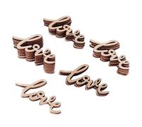 Lettres d'Amour en Bois Love Coeur Confetti Décoratifs DIY Artisanat Rustique Mots Pendants pour Mariage - 18pcs