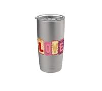 Lettres d'amour pour la Saint-Valentin Gobelet isotherme en acier inoxydable double paroi