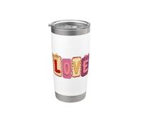 Lettres d'amour pour la Saint-Valentin Gobelet isotherme en acier inoxydable double paroi