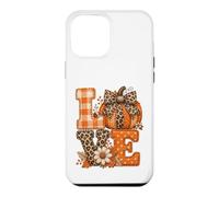 Lettres d'automne rustiques Citrouille léopard Vichy Coque pour iPhone 12 Pro Max