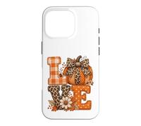 Lettres d'automne rustiques Citrouille léopard Vichy Coque pour iPhone 16 Pro