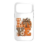 Lettres d'automne rustiques Citrouille léopard Vichy Coque pour iPhone 17 Pro Max