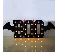 Lettres de chapiteau Boo de 4 Pieds, Lettres Lumineuses en Carton KT, Assemblage Rapide sans Outils, décorations d'halloween for fêtes de fantômes en intérieur(100cm/3.3FT)