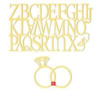 Lettres De Décoration Cake Comprend Les 26 Lettres De L'alphabet Lettres Décoration Topper Plaques Initiales à Personnaliser Soi-Même, Idéales Pour Les Mariages Et Les Fêtes