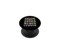 Lettres de l'alphabet A, B, C pour Enfants PopSockets PopGrip Adhésif