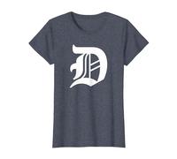 Lettres de l'alphabet D Gothique, médiéval T-Shirt, Femme, Bleu Chiné, 3XL