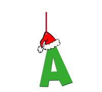 Lettres de l'alphabet de Noël en bois brut de A à Z pour sapin de Noël, loisirs créatifs, décoration à suspendre