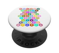 Lettres de l'alphabet Hiragana Japonais caractères Langue PopSockets PopGrip Adhésif