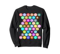 Lettres de l'alphabet Hiragana Japonais caractères Langue Sweatshirt