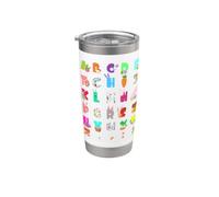 Lettres de l'alphabet mignonnes et amusantes pour Pâques Gobelet isotherme en acier inoxydable double paroi