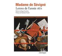 Lettres de l'année 1671 - Marie De Rabutin-Chantal (Madame de) Sévigné - Gallimard - Poche - Lettres