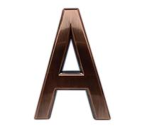 Lettres de maison autocollantes de 9,9 cm - 1 pièce - Lettre A autocollante pour appartement/hôtel/porte/boîte aux lettres/laiton étanche/lettre A