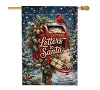 Lettres de Noël au Père Noël Boîte aux lettres Drapeau Maison 71 x 101,6 cm