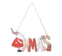 Lettres de Père Noël en bois au design simple, adaptées comme touche décorative dans n'importe quelle pièce pendant les vacances (A)