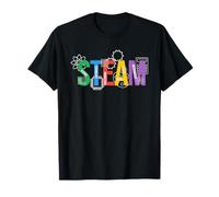 Lettres de Vapeur colorées pour Enseignant et étudiant du Programme Steam T-Shirt