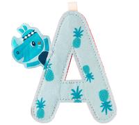 Lettre en tissu à suspendre réversible A Marius (9,5 cm)