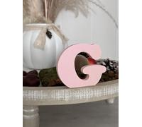 Lettres décoratives 3D de A à Z, de 0 à 9 et &, couleurs assorties, pour inscriptions, noms et mots personnalisés, mariage, naissance, cadeaux, chambre d'enfant (rose, G)