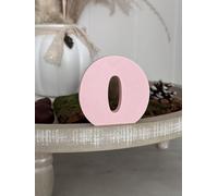 Lettres décoratives 3D de A à Z, de 0 à 9 et et &, couleurs assorties, pour inscription, noms et mots personnalisés, mariage, naissance, cadeaux, chambre d'enfant (rose, 0)