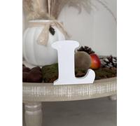 Lettres décoratives 3D de A à Z, de 0 à 9 et et &, couleurs assorties, pour inscriptions, noms et mots personnalisés, mariage, naissance, cadeaux, chambre d'enfant (blanc, L)
