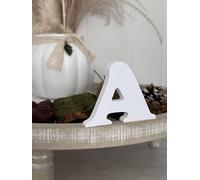 Lettres décoratives 3D de A à Z, de 0 à 9 et et & couleurs assorties pour inscriptions, noms et mots personnalisés, mariage, naissance, cadeaux, chambre d'enfant (blanc, A)