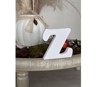 Lettres décoratives 3D de A à Z, de 0 à 9 et et &, couleurs assorties, pour inscriptions, noms et mots personnalisés, mariage, naissance, cadeaux, chambre d'enfant (blanc, Z)