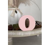 Lettres décoratives 3D de A à Z, de 0 à 9 et et & pour personnalisation, inscriptions, noms et mots personnalisés, mariage, naissance, cadeaux, chambre d'enfant (rose, O)