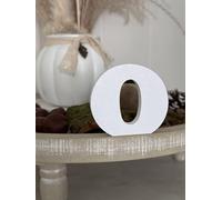 Lettres décoratives 3D de A à Z, de 0 à 9 et & pour personnalisation, inscriptions, noms et mots personnalisés, mariage, naissance, cadeaux, chambre d'enfant, blanc, O