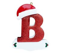 Lettres décoratives en résine pour sapin de Noël à personnaliser avec des noms et des messages spéciaux (B)