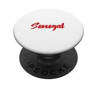 Lettres du Sénégal dans Une Jolie Police Rouge PopSockets PopGrip Adhésif