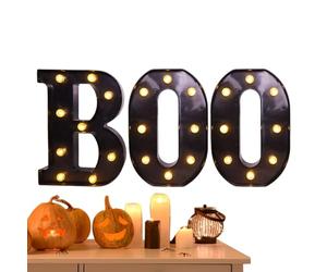 Lettres éclairées Sernale Boo - Marquis LED Halloween Lettres lumineuses pour la décoration de la maison | Signe de boo à piles pour, configuration de fête, décoration intérieure, scaff