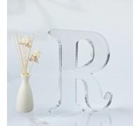 Lettres en acrylique non finies de 10,2 cm pour décoration murale, lettres décoratives debout, tranches, panneau de décoration pour artisanat, maison, projets de fête (R)