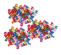 Lettres en Bois, 300pcs lettres de l'alphabet en bois, Tuiles de Lettre en Bois, coloré en bois lettres alphabets A à Z pour scrapbooking, fête de mariage, décoration de Noël, l'éducation des enfants