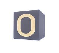Lettres en bois 5 x 5 cm - Blanc, gris, noir - A à Z - Brique de construction / bloc de construction pour salon / salle de bain - Grande lettre murale décorative pour la maison - Bloc en bois Lettre O