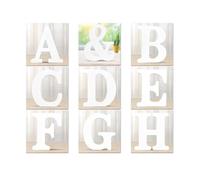 Lettres en bois blanc inachevé de 6 pouces for panneau décoration murale